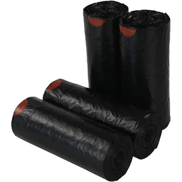 Zerdyne 6 Gallon Black Trash Bags with Drawstrings, 208 Bags