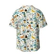 thumbnail image 2 of Vsdgher Cartoon Dinosaur Print Men's Wrinkle Free Untucked Cuban Shirt Business Casual Button Down Shirts Short Sleeve Shirt, 2 of 7