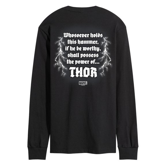 Marvel Thor - Hammer - Men's Long Sleeve Graphic T-Shirt