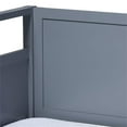 thumbnail image 3 of Allora Lit de Jour Format Simple en Bois Gris Style Ferme Cottage, 3 of 8