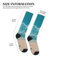 thumbnail image 2 of Lsque Shopping Cart On Tropical Beach Pattern Sport Compression Socks for Men & Women 15-20 mmHg Knee High Nurse Pregnant Running Medical and Travel Athletic, 2 of 6