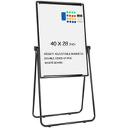 VIVOHOME 40 x 28 Inch Magnetic Height Adjustable Stand White Board Double Sided Dry Erase Board Easel 360 Degree Rotating 