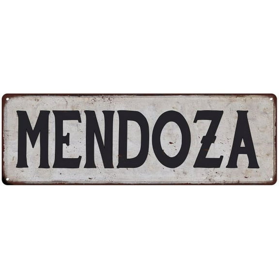 MENDOZA Vintage Look Gift Rustic Chic Metal Sign 6x18 206180036647