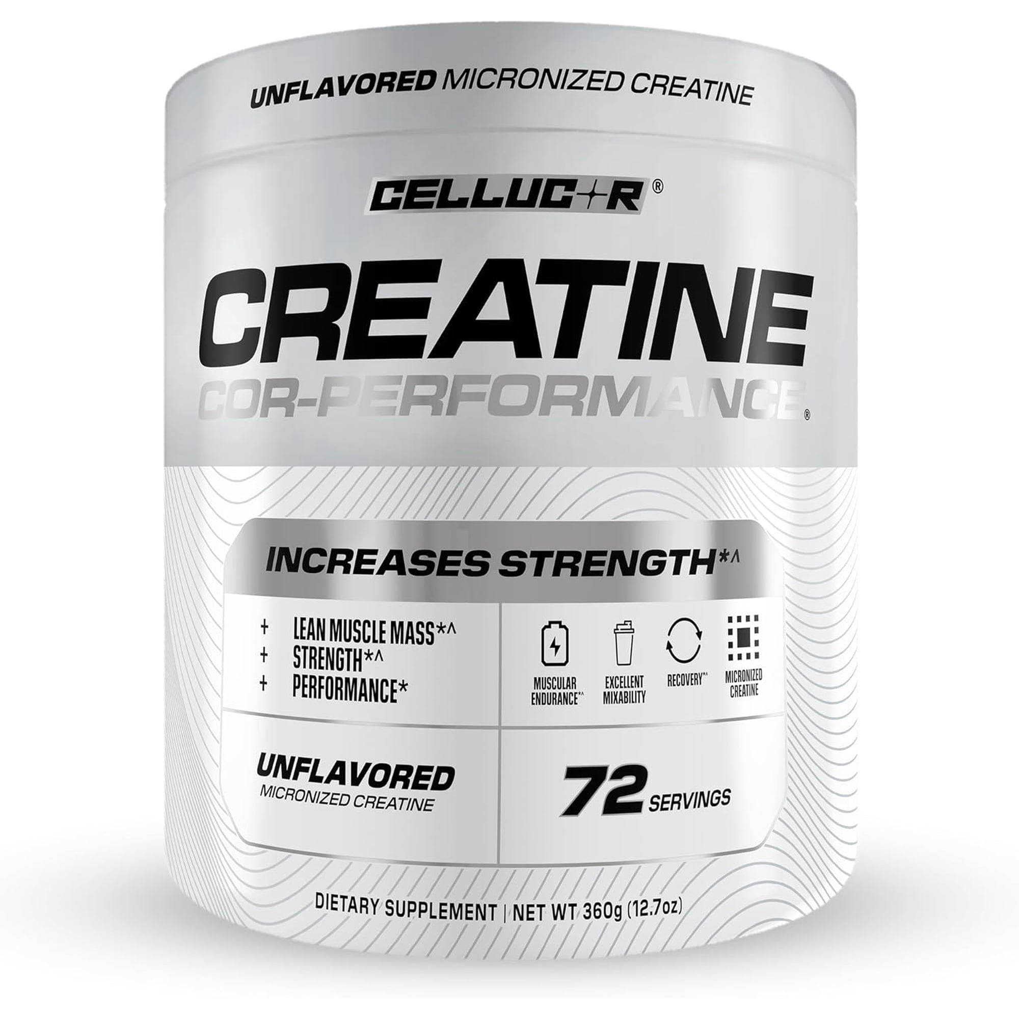 Cellucor Cor-Performance Creatine Powder, for Increasing Strength, Unflavored, 72 Servings