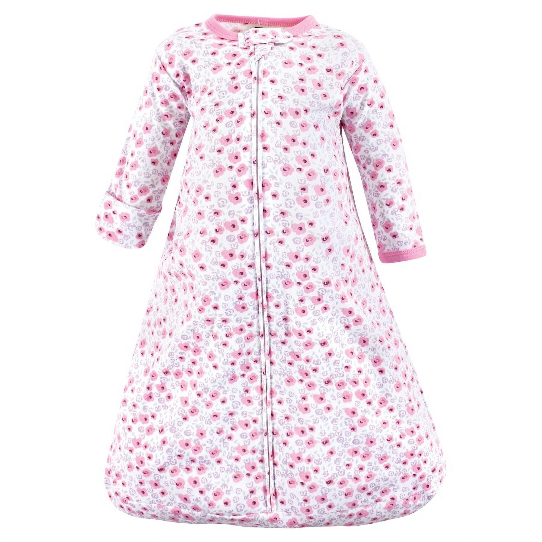 Hudson Baby Infant Girl Cotton Long-Sleeve Wearable Sleeping Bag, Sack, Blanket, Floral Unicorn Long Sleeve, 18-24 Months