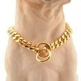 thumbnail image 6 of GKNET 4 Colors 10mm Pet P Choke Chain Training Dog Collar Stainless Steel Dog Supplies-22inch-Gold color, 6 of 9