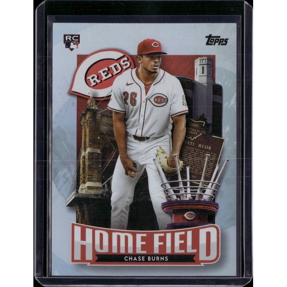 Collectible 2026 Topps Home Field Advantage Chase Burns HA-16 RC Cincinnati Reds Baseball Card Cincinnati Reds MLB Baseball Trading Card