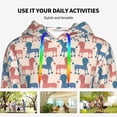 thumbnail image 4 of Wukai Cartoon Poodle Dog Print Womens Hoodies Fleece Sweatshirts Long Sleeve Sweaters Pullover Fall Outfits Winter Clothes-XX-Large, 4 of 7