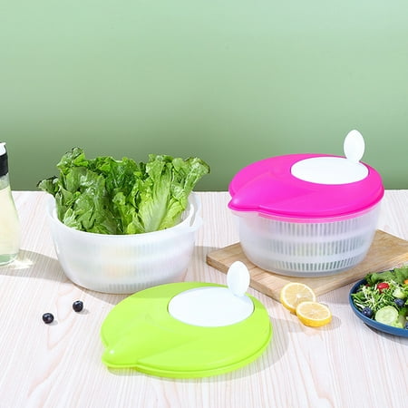 

Vegetable and Salad Spinner with/ Hand Crank Fruit Dryer Drain Clean Basket