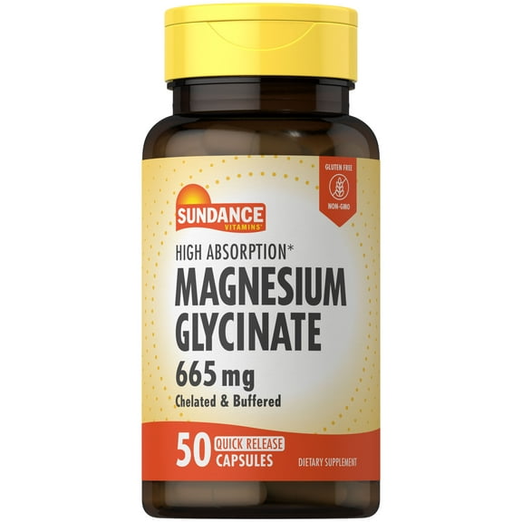 Magnesium Glycinate | 665 mg | 50 Quick Release Capsules | For Men and Women | by Sundance