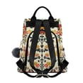 thumbnail image 2 of FORMRS Women's Travel Backpack Purse Anti-Theft Hidden Pockets Casual Shoulder Bag, Beige Floral, 2 of 7