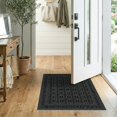 thumbnail image 2 of ODIKA 2'x3' Washable Doormat Non-Slip, Low Pile Grey Entrance Symmetrical Monochrome Border Vintage Halloween for Entryway, Kitchen, Laundry Room, 2 of 7