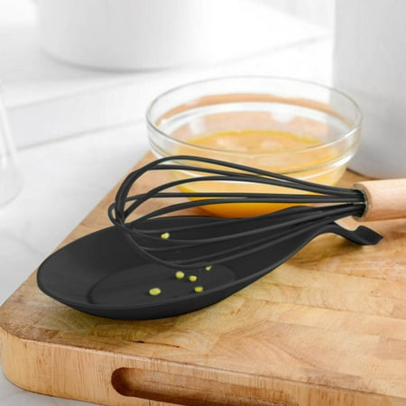 

TOPUUTP Soporte para cucharas de silicona Bandeja para manteles individuales resistente a altas temperaturas Hasta 50% de descuento Oferta especial Negro