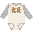 thumbnail image 3 of Inktastic Twin Gingerbread Boy and Girl Co Boys or Girls Long Sleeve Baby Bodysuit, 3 of 5
