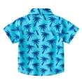 thumbnail image 4 of Ruyang Boys Stripe Tropical Print Shirts Button Down Short Sleeve Tee Shirt Top Summer Clothes Hawaiian Beach Cardigan, 4 of 9