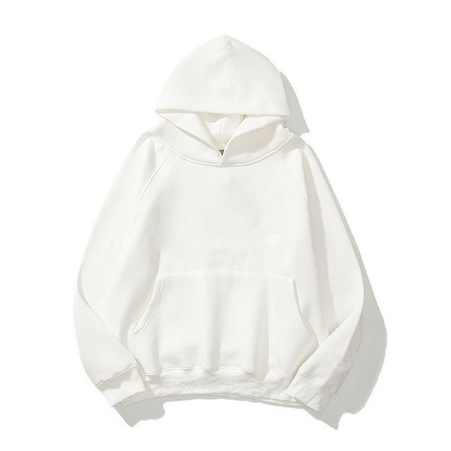 Sudadera con capucha holgada de manga larga con bolsillo tipo canguro y hombros caídos para mujer