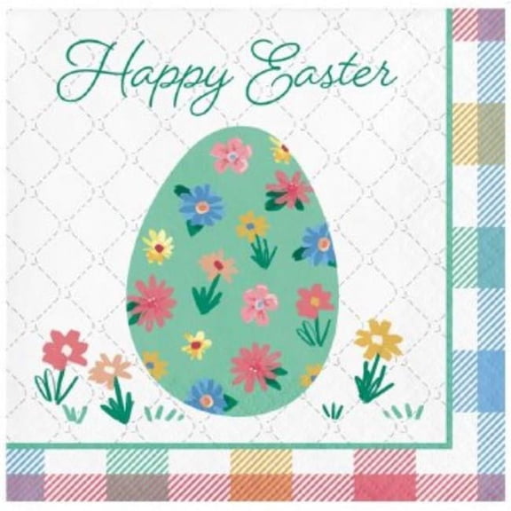 Creative Converting 363087 5 in. Cottage Easter Beverage 2Ply Napkin