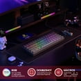 thumbnail image 3 of HK GAMING GK61 60% v3 | Teclado Mecánico Gaming Hotswap | 61 Teclas RGB Multicolor Retroiluminado para PC/Mac Gamer | Distribución US (Negro, Cherry Mx Speed Silver), 3 of 9
