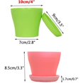 thumbnail image 2 of HLONK 8-Pack 4” Plastic Flower Plant Pots Thickened Seedlings Nursery Pots  Colorful Flower Plant Container Seed Starting Pots with Pallet (Random Color), 2 of 7