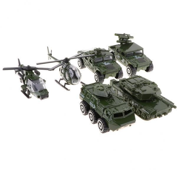 2x 1:87 conjunto de modelo de vehículo de aleación para niño juguete de Yotijar Juguetes de vehículos militares
