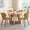Yellow Chairs, variant on 47" Round Dining Table Set for 4 Mid-Century Modern Kitchen Table with 4 Upholstered Chairs Kitchen Coffee Set Dining Table and Chairs for Living Room(Grey Table with 4 Yellow Chairs)