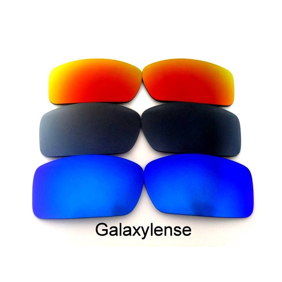 Galaxy Replacement Lenses for Oakley Gascan Red, Black & Ice Blue