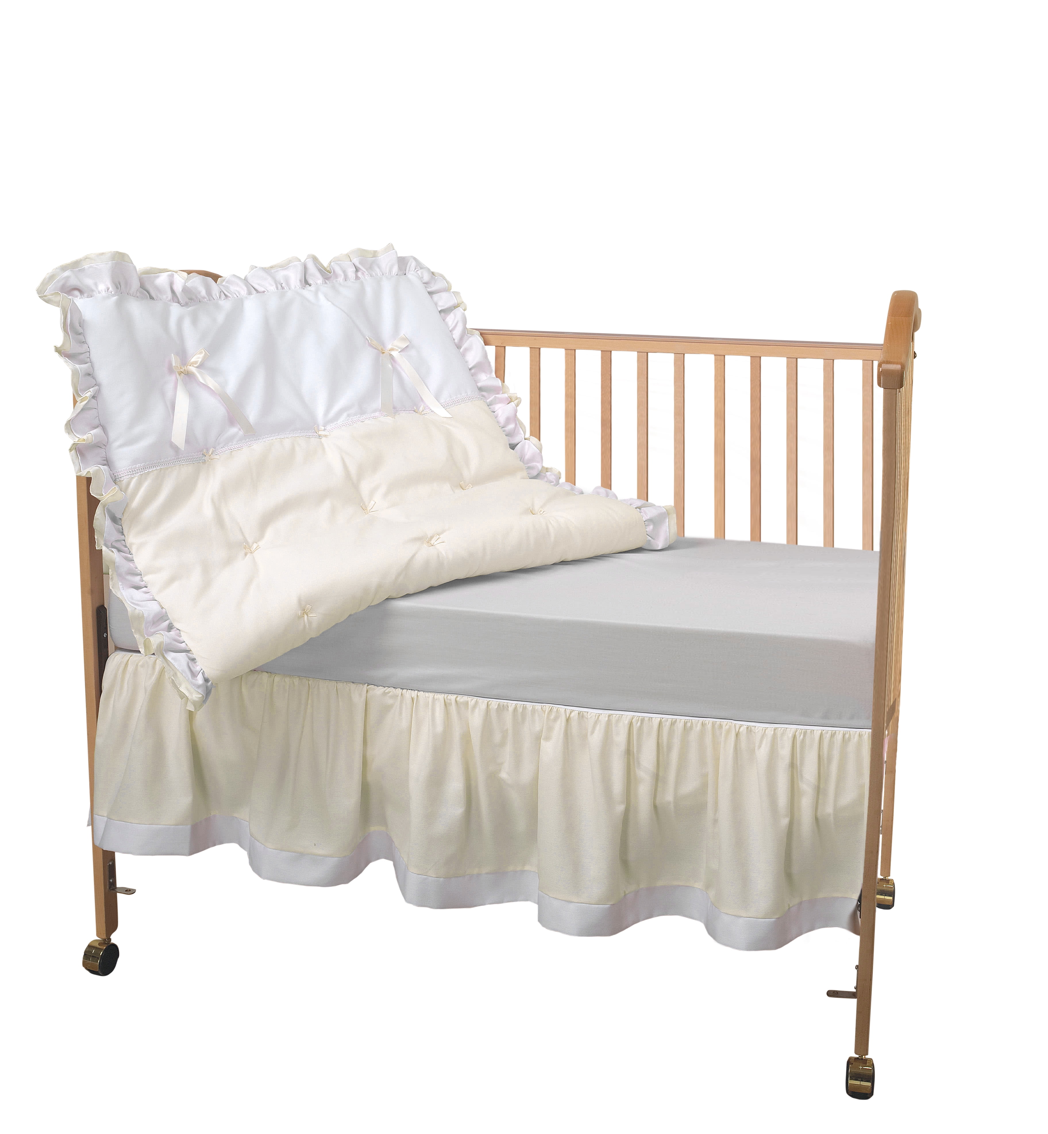 Baby Doll Bedding Croco Minky Cradle Bedding Set Sage/Grey 