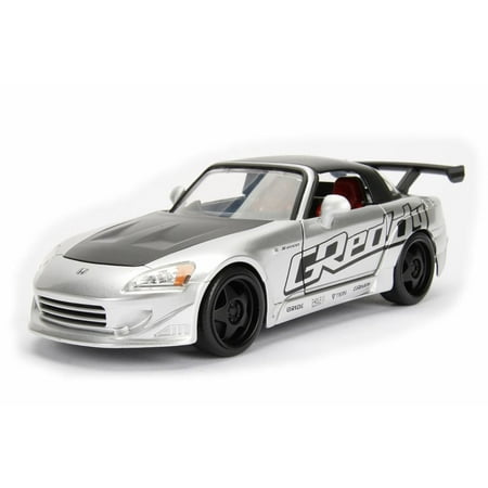 Honda Diecast Model (2001 Honda S2000 Hard Top, Silver - Jada 98559DP1 - 1/24 Scale Diecast Model Toy Car (Brand New but NO)