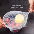 thumbnail image 4 of 18 Pcs Couvercles en Silicone Extensibles, Couvercles en Silicone, Couvercles Alimentaires en Silicone, Couvercle Extensible Réutilisable, Couvercle Universel en 6 Tailles Différentes, 4 of 5