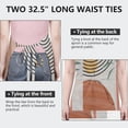 thumbnail image 6 of Orange Boho Geometric and Plant Pattern (2) Apron-Garden Aprons for Women with Pockets-Cotton Linen Waterproof Kitchen Cooking Gardening Aprons Adjustable for Kitchen,Cooking,BBQ and Salon 33x27 Inch, 6 of 7