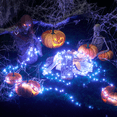 thumbnail image 5 of Magshion 75ft Outdoor & Indoor Christmas Fairy Lights with 8 Mode Controller, 200 Bulbs and Timer, Reusable Blue Color String Light for Holiday Decorations, Powered by Charge, 5 of 10