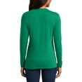 thumbnail image 2 of Big Size American Love Women's Port & Company Long Sleeve Cotton T-Shirt - Kelly 2XL, 2 of 2