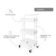 thumbnail image 4 of Carrito de almacenamiento ilios innova organizador Con ruedas Multiusos blanco, 4 of 9