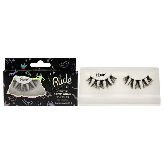 Essential Faux Mink 3D Lashes - Bewitching by Rude Cosmetics for Women - 1 Pc Pair