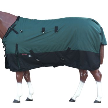 CENTAUR 1200D Turnout Sheet Horse Blanket 69" Navy - Water Resistant Ripstop Turnout With Quick Dry Lining