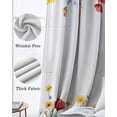 thumbnail image 3 of Spring Floral Kitchen Curtains Summer Pastoral Botanical Cafe Short Curtains for Bathroom Blackout Window Curtain Grommet Small Window Treatment Tier Drapes for Bedroom Living Room 27.5"x39"x2, 3 of 9