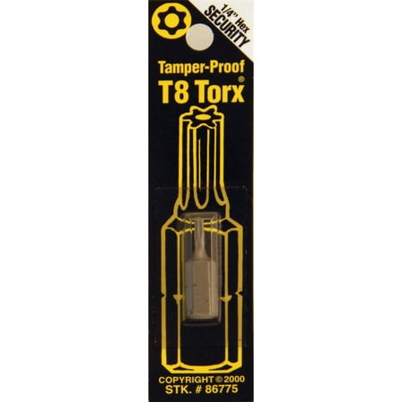 

2PK Best Way Tools T8 Tamperproof Torx Security 1 In. 1/4 In. Hex Screwdriver Bit