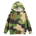thumbnail image 4 of Xyxonk Hoodies for Girls Cute Camo 10-12 Years Long Sleeve Maple Leaf Print Casual Camouflage Sweatshirts with Pockets Fall Winter Hunting Fleece Clothes,Green 120, 4 of 4