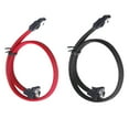 thumbnail image 3 of 2 Pcs 50CM 3.0 III SATA3 7Pin Data Cable Right Angle 6Gb/S SSD Cables HDD Hard Disk Data Cord with Nylon Sleeved, Red & Black,2 * SATA3 7pin Data Cable,Red & Black, 3 of 7