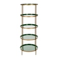 thumbnail image 3 of SAFAVIEH Tia Modern Glam 5-Tier Round Etagere, Hunter Green/Brass, 3 of 8
