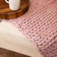 thumbnail image 3 of Northlight Cable Knit Plush Textured Throw Blanket - 50 x 60 - Light Purple, 3 of 9