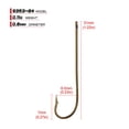 thumbnail image 3 of LEEYNEER Classic  Large Ring  / Freshwater Fishing Hook (100-Pack)  Bronze  Size 8#, 3 of 3
