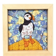DIY Kinusaiga Fabric Art Kit with Frame & Tools, No Sew | Fabric Mosaic Wall Art Craft Set for Adults, Traditional Textile Art Hobby, Relaxing Handmade Craft Project