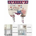 thumbnail image 6 of 4th of July Tie Up Curtains for Window, Thermal Insulted Balloon Shade Adjustable Rod Pocket Curtains Valance Panels for Kitchen Bathroom Cafe 52 x 63 Red Blue Plaid Truck Floral Star Rustic, 6 of 6