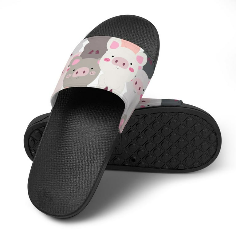 GZHJMY Stylish Slides for Women Men, Cute Cartoon Pig Soft