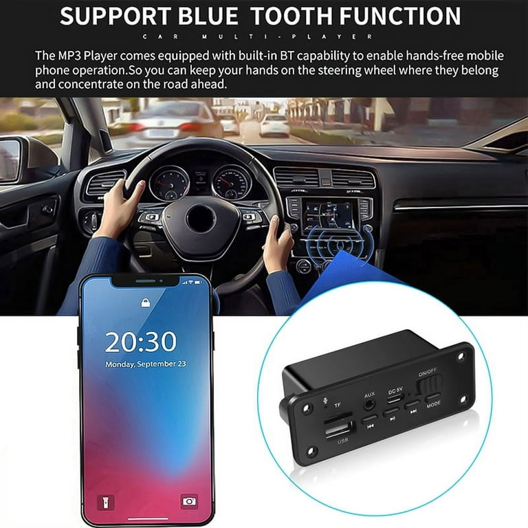 Bluetooth 5.0 MP3 Player Music Wireless Receiver Audio Decoder Board USB TF  FM Radio MP3 Module Decoding For Car Accessories DIY - ARDUSHOP