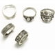 thumbnail image 2 of Anillo apilable vintage de plata, juego de anillos apilables para dedo, anillos de promesa, elegantes y únicos, anillos de compromiso, joyas, regalos., 2 of 4