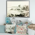 thumbnail image 3 of Designart 'Black and White Lake Shore' Nautical & Coastal Framed Art Print, 3 of 4