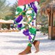 thumbnail image 2 of Pantalones de Yoga de Cintura Alta Corazón de las Mujeres Imprimido Pantalones de Yoga Largos con Tela Elástica, Correr Y Entrenamiento Medias para el Gimnasio, Pantalones Sueltos Casuales para el Us, 2 of 6