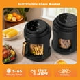 thumbnail image 5 of VUSIGN Air Fryer,5 Qt Glass Air Fryer with Max 410°F, LED Digital Touchscreen,Nonstick & Dishwasher Safe Basket,Black, 5 of 9